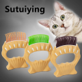 Sutuiying Pet Cat Comb Massage Brush Shell Shaped Handle Pet Grooming Massage Tool To Remove Loose Hairs For Cats Cleaning Accessories. 