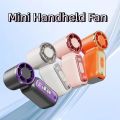 Portable Rechargeable Mini Handheld Fan Powerful Wind Ultra-Quiet Small Electric Fan Digital Display Personal Cooling Fan Gift. 