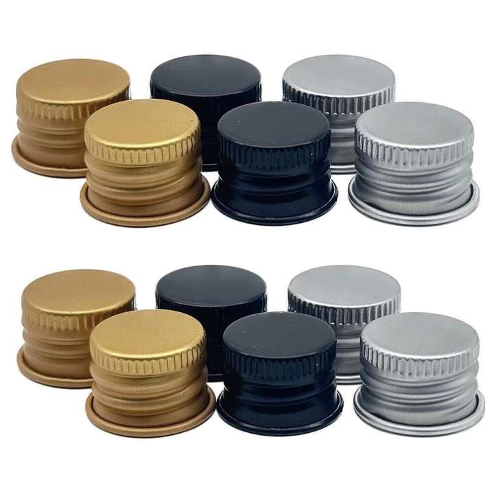 100PCS 18/410 20/410 Aluminium Lid/Aluminum Ropp Threaded Cap Gold Sier Screw Lids for Bottle Cosmetic Container