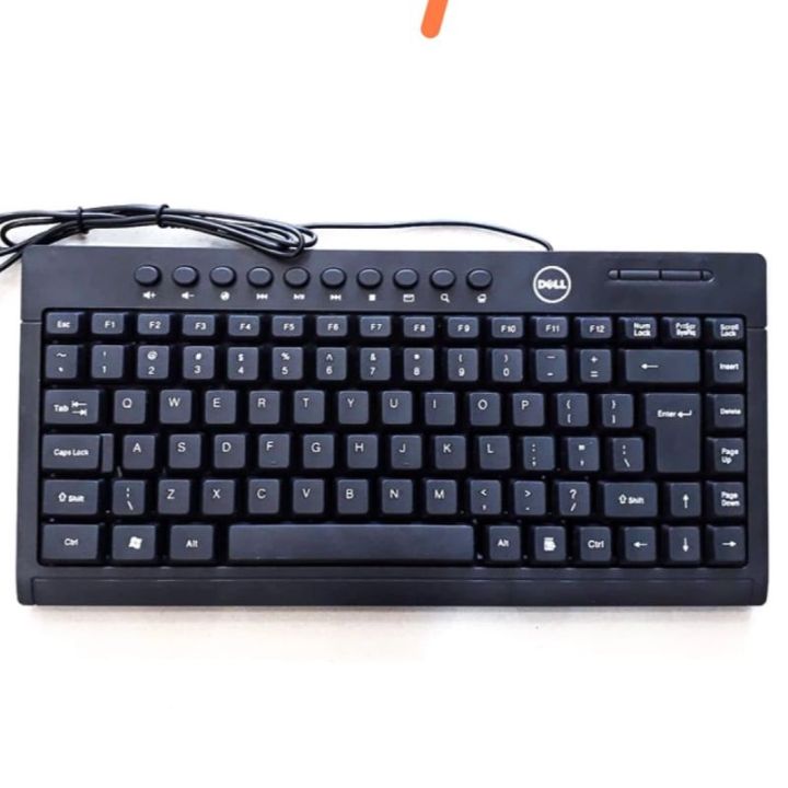 Dell Mini Keyboard with Multimedia Keys/ Portable Keyboard with Premium design/Best mini keyboard with one year warranty/