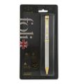 Parker Folio Stainless Steel with Gold Trim Ball Pen. 