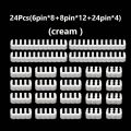 24Pcs/Set Cable Comb Clamp Cables Clip Organizer ATX 24Pin CPU 8Pin 6Pin Computer Wire Management Clip Sleeved Cable Manager. 
