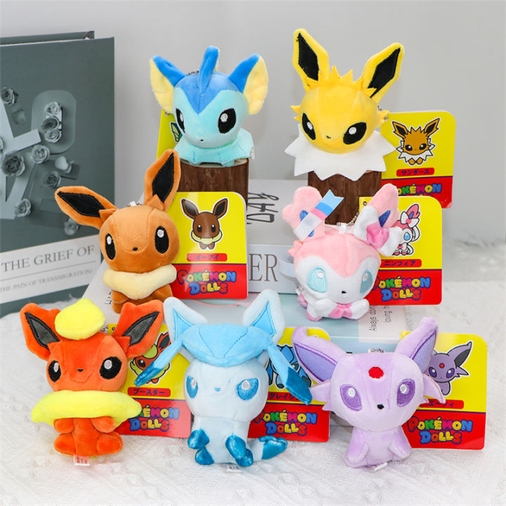 eon ka vaporn anime GFlareolteon on esp sylve velvet toy keychain Pokémon Ebu Mao eon Jolaceonwaii Peluche doll pendant for kids