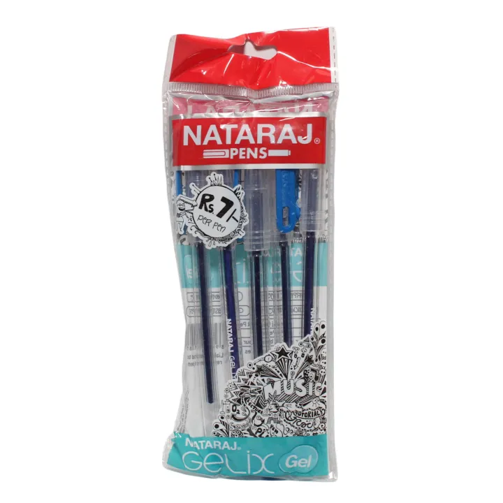 Natraj%20Gel%20Pen%20Blue%20Pack%20Of%205%20Pcs%20-%20Image%204