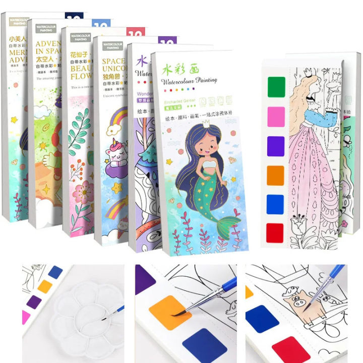 12%20Sheets%20Children%20Watercolor%20Graffiti%20Draw%20Book%203+%20Year%20Early%20Education%20Draw%20Notebook%20Portable%20Pocket%20Painting%20Picture%20Book%20-%20Image%206