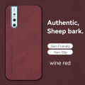 Lereach For vivo V15 Pro / S1 Pro Case Luxury Sheepskin Leather Shockproof Matte Back Cover. 