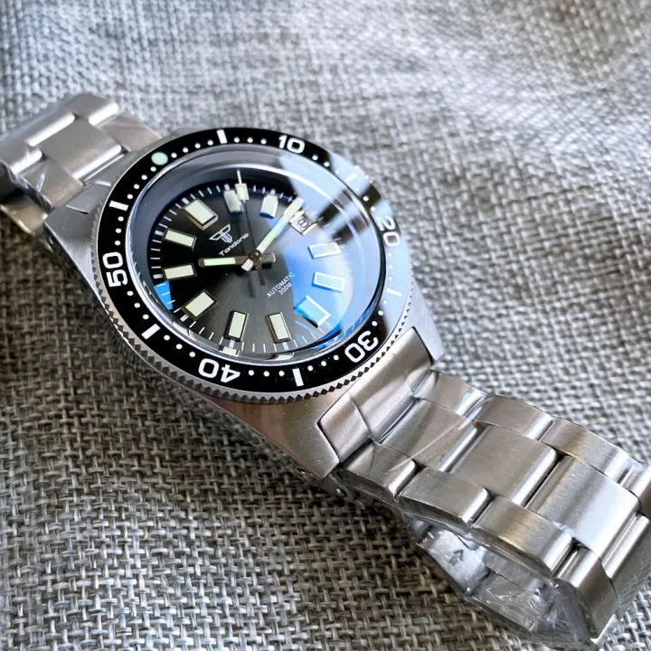 Tandorio%2041mm%2062MAS%20Black%20Gray%20Dial%20NH35A%20Automatic%20300M%20Diving%20Men's%20Watch%20Ceramic%20Bezel%20Green%20Lume%20Bow%20Sapphire%20Glass%20-%20Image%206