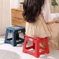 Lightweight Folding Step Stool Multi Purpose Handheld Thickened Footstool Non-Slip Plastic Small Benches Kitchen. 