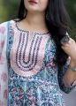 Fabdale Floral Print Viscose Rayon Salwar Suit Set with Attached Dupatta | Casual, Festive & Wedding Wear (PLDI-015). 