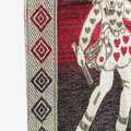 Red/Black Chenille Dari Dandia Design Carpet 55"X 84". 