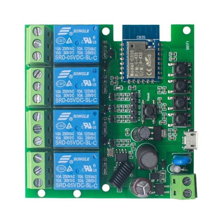 1%20Piece%20Tuya%20Smart%20Switch%20WiFi%20Switch%20Module%20DIY%20Home%20Automation%20Module%20AC%2085V-250V%204CH%20RF%20White%20for%20Alexa%20Home%20-%20Image%206