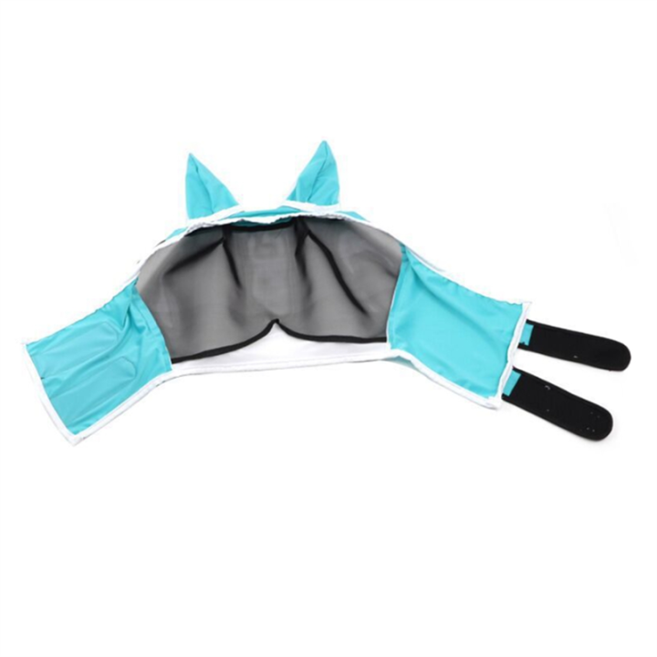 Nullmul Horse Fly Mask with Ears, Horse Mask Anti-Mosquito and Insect, Ma Chao Comfort Fly Mask,Horse Head Mask,Blue