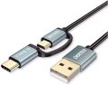 CHOETECH 2 In 1 USB Type C+Micro USB Cable. 