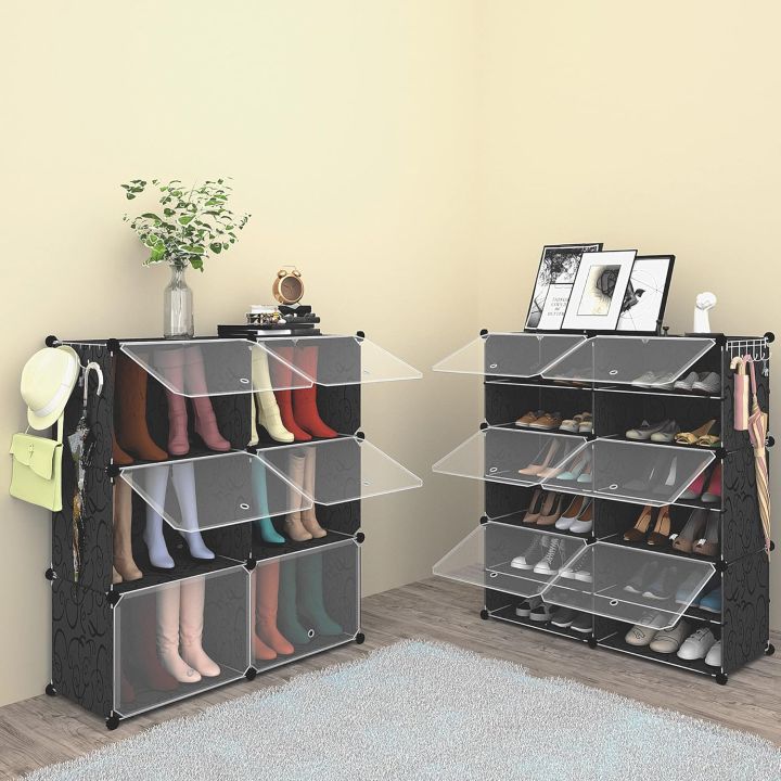 12%20Cube%20Stackable%20Shoe%20Rack%20Storage%20Cabinet%20-%20Image%202