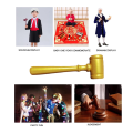 24 PCS Judge Gavel Prop Mini Wood Hammers Mallets Justice Costume Accessories for Auction Sale Courtroom Favors. 