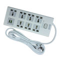 Urja B42-3M 7 Port Extension Multiplug with 2 USB Ports (2.1A), 2500W Power, 10A, 3 Meter Cord – 1 Master Switch, Energy Efficient, Ideal for Home & Office Use. 
