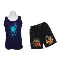 Led Zeppelin Combo Printed Tank Top And Half Pant For Men And Women. 