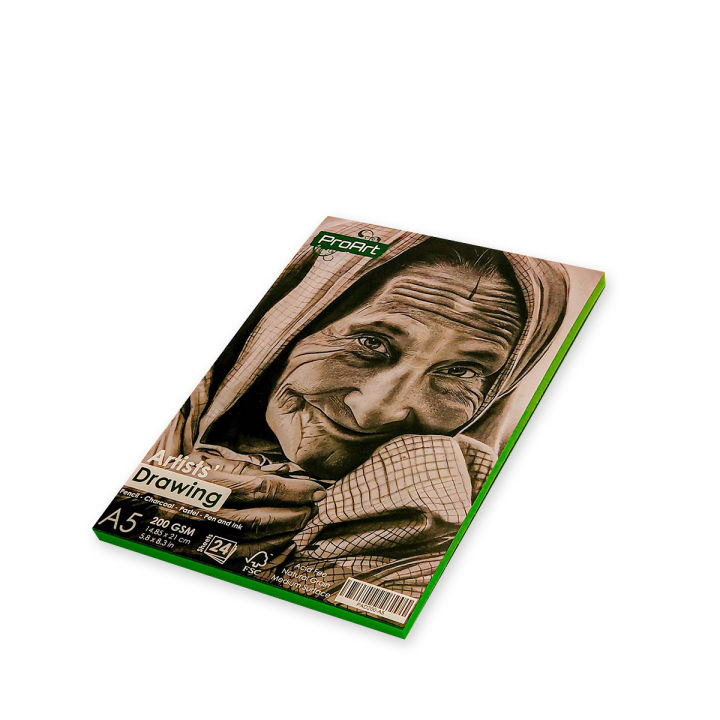 ProArt%20Artists%20Drawing%20Pad%20200GSM,%20A5-24%20Sheets%20(Heavyweight,%20Medium%20Surface,%20Acid-Free)%20-%20Image%203