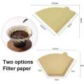 filter paper V-Shaped 60 Stand Single Use Pour Over Cone Filters Natural 40pcs For Barista Coffee Brewing. 