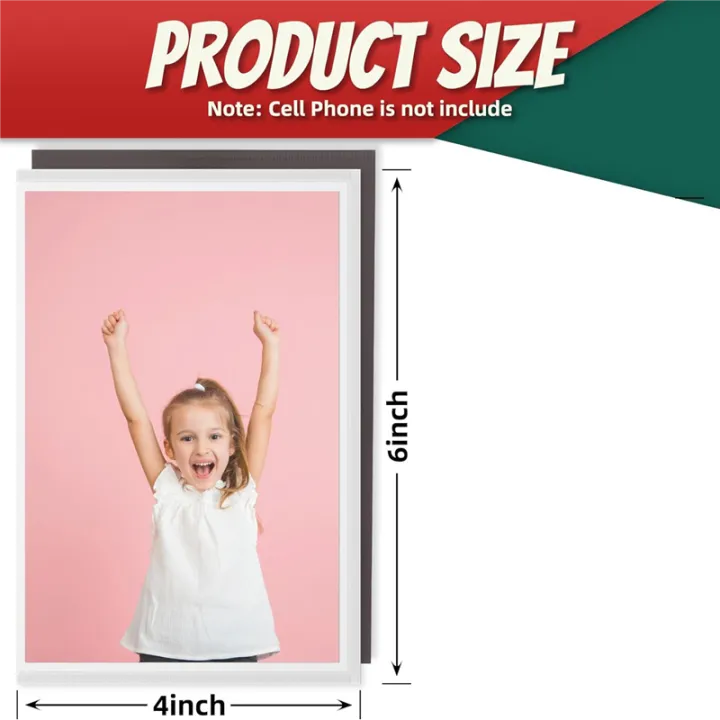 Picture%20Frames,%2012%20Pack%20Magnetic%20Photo%20Frame%20Fridge%206x4In,%20Magnetic%20Picture%20Frame%20for%20Kids,%20Family,%20Photo%20Magnets%20White%20Easy%20Install%20-%20Image%202