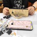 Wristband Cartoon Phone Case For Samsung Galaxy A520/A5 2017 ring Silicone Cute Kickstand Phone Holder Shockproof. 