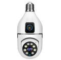 V380 Pro Dual Lens Dual Screen E27 Bulb Camera Two Ways Audio Color Night Vision Smart Home Security Wireless WIFI Indoor Camera. 