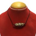 Dzi Bead Stone Beaded Necklace. Traditional Handmade Tibetan Ethnic Necklace For Women. 