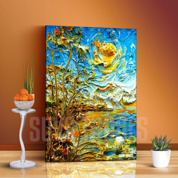 2FT X 3FT Wall Hang Canvas Print With Wooden Frame by Suva Trades