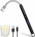 USB Rechargeable Lighter, Rechargeable Electric Gas Lighter Plasma Flameless Windproof USB Lighter 360° Flexible Neck Arc to Light Puja Lamps, Gas Stove, Candles. 