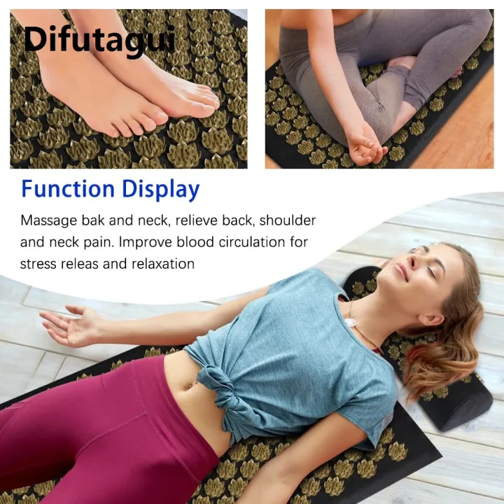 Difutagui%20Fifty%20percent%20discount%20Acupressure%20Mat%20Kuznetsov's%20Applicator%20Yoga%20Mats%20Cushion%20Sensi%20Massage%20Body%20Pillow%20Foot%20Massager%20Mat%20With%20Needle%20Fitness%20Pilates%20-%20Image%206