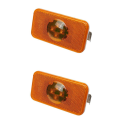 2 Pcs 24V Car Truck LED Side Marker Light Amber Indicator Lamp Car Indicator Lamp for Trucks FM/. 