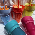 1PC Stadium Tumbler Popcorn Large Cup Snack Cup Multifunctional Cups 1000Ml Pink. 