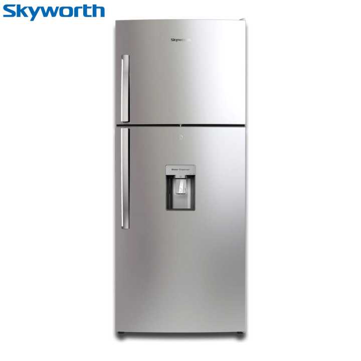 SKYWORTH Shiny Steel Color Double Door 420 Ltr Refrigerator Model No. SRD-495WTD