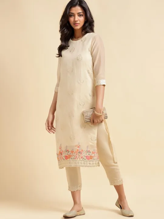 Kiva%20Chanderi%20Embroidered%20Calf%20Length%20Straight%20Kurtha%20Suruwal%20for%20Women%20-%20Image%205