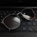 Silver Metal Frame Black  Trendy Premium Sunglasses For Men. 