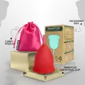 SMARTCUP Menstrual Cup FDA Approved Medical grade Silicone reusable ( SMALL/ 20ML /RANDOM COLOR/SCS-105)With Wash Free. 