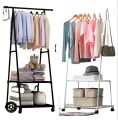 Triangular Simple Clothes Hanger Stand Storage Rack Coat Rack With Wheels. 