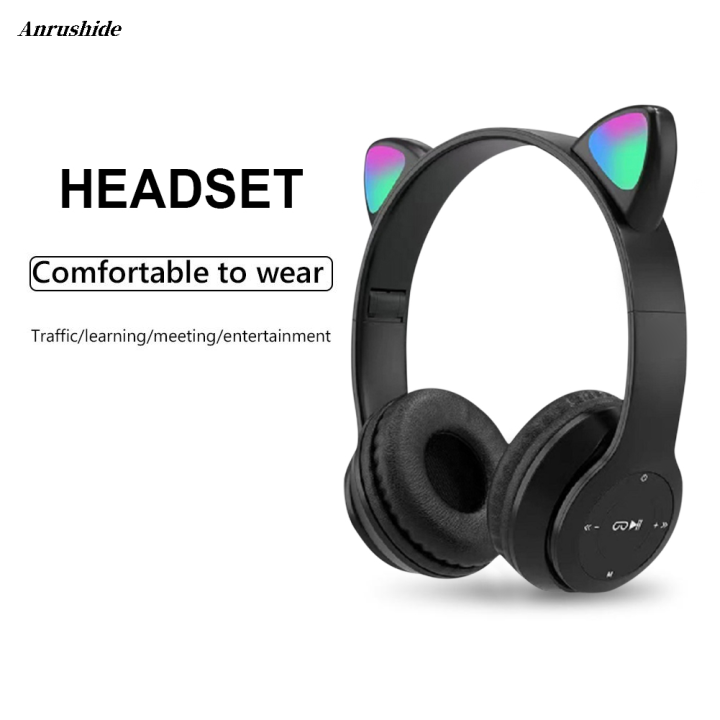Anrushide%20Cute%20Cat%20Ear%20Headphones%20with%20RGB%20LED%20Light%20Wireless%20Headset%20Kids%20Fashion%20Girls%20Stereo%20Phone%20Music%20Bluetooth%20Headset%20PC%20Gamer%20Gift%20-%20Image%205