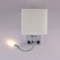 OUMERY Modern LED Wall Lamp Bedside Bedroom Applique Sconce with Switch USB Interior Headboard Home Hotel Wall Lights(Without Bulbs). 