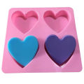 4 Cavity Handmade Silicone Soap Mold Heart 3d Craft Soap Making For Candle Eatop. 