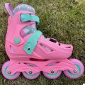 Pink Skate Shoes for Kids – Comfortable Roller Skate Sneakers with Flashing LED Wheels, Adjustable Roller Shoes for Girls & Boys, Stylish Sports Shoes for Outdoor Fun. 