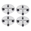 FORIDE 4X Metal Plant Flower Pot Stand Trolley on Wheels Indoor Outdoor Home Garden Tools. 
