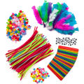 Pipe Craft Various Colors Imagination Colorful Pipe Cleaner Craft Set with DIY Tutorial for Child. 