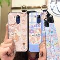 protective Cartoon Phone Case For Huawei Honor V9 Play/Honor 6C Pro Lanyard Back Cover Silicone Cute Anti-dust ring. 