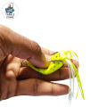 1pcs Soft Frog Fishing Lures Double Hooks 5cm 8g Top Water Ray Frog Artificial Minnow Crank Soft Bait Fishing Tackle Color Yellow. 