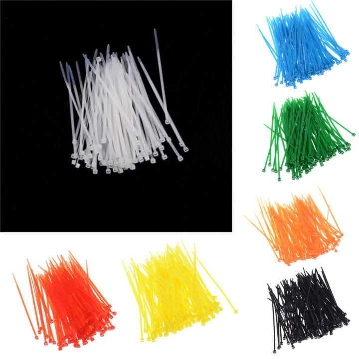 Wire String Plastic 100pcs 3x100mm Nylon Plastic Colourful Cable Wire Organiser Zip Tie ...
