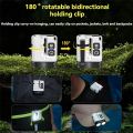 LED Flashlight Keychain Work Light USB Rechargeable Clip Torch. 