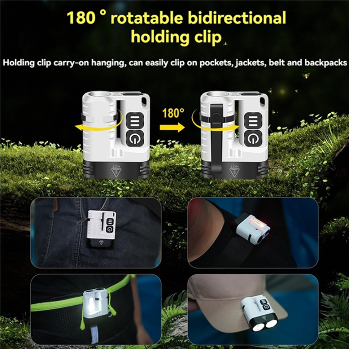 LED%20Flashlight%20Keychain%20Work%20Light%20USB%20Rechargeable%20Clip%20Torch%20-%20Image%203