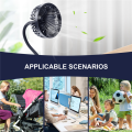 Portable Mini Clip Stroller Fan,3 Speeds Settings,Navy Blue. 