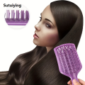 Sutuiying 2pcs/set hair brush Hollow Multi Teeth Comb Diamond Fluffy High Portable Head Top Tool Dry Dual Massage Scalp Hairdressing tools. 